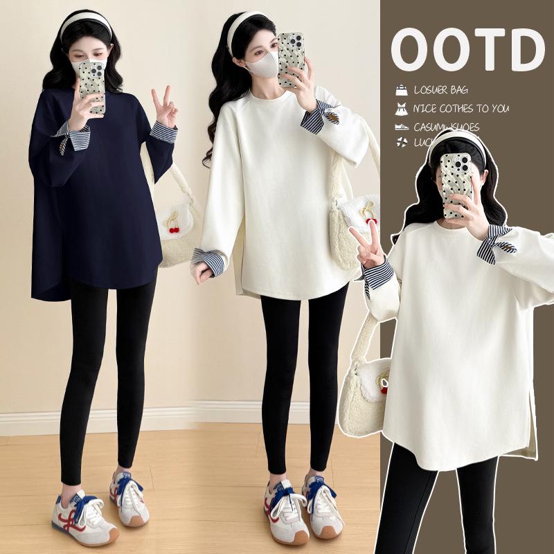 Spring 2026 Maternity Long Sleeve Two-Piece Effect Hoodie - Loose Mid-Length T-shirt XL синий
Spring 2026 Maternity Long Sleeve Two-Piece Effect Hoodie - Loose Mid-Length T-shirt XL синий