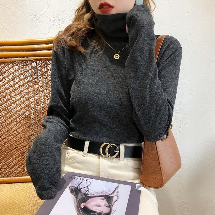 260G sheep wool, polished turtleneck solid color bottoming shirt for women s autumn and winter new models with fleece, thickened and versatile casual XL чорний колір сірий
260G sheep wool, polished turtleneck solid color bottoming shirt for women s autumn and winter new models with fleece, thickened and versatile casual XL чорний колір сірий