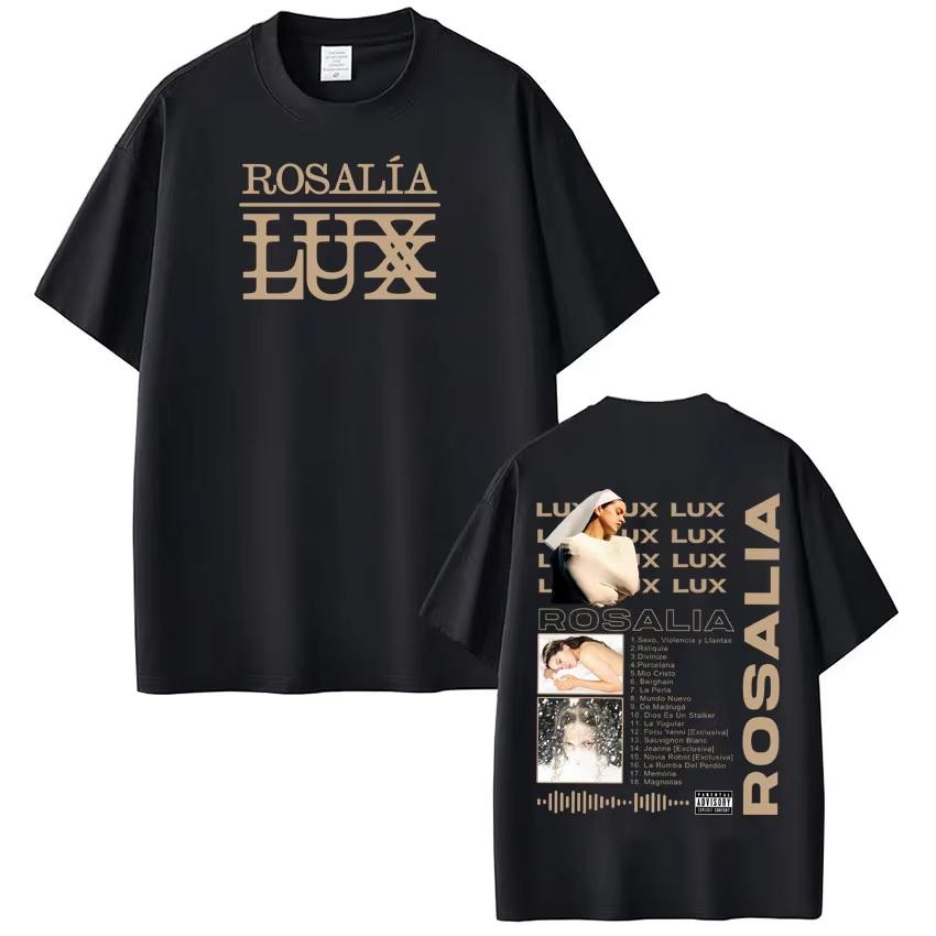 Singer ROSALÍA Lux Album 2026 Tour Tees Men Women Fashion T Shirt Shortsleeved top Aesthetic Trend Cotton Tshirts Streetwear 2XL
Singer ROSALÍA Lux Album 2026 Tour Tees Men Women Fashion T Shirt Shortsleeved top Aesthetic Trend Cotton Tshirts Streetwear 2XL