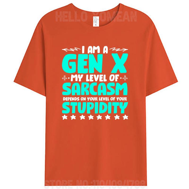 I m A Gen X Level Of Sarcasm Funny Generation X Men s Cotton T-Shirt Graphic Short Sleeve Round Neck Women Tops Meme Tees 4XL
I m A Gen X Level Of Sarcasm Funny Generation X Men s Cotton T-Shirt Graphic Short Sleeve Round Neck Women Tops Meme Tees 4XL