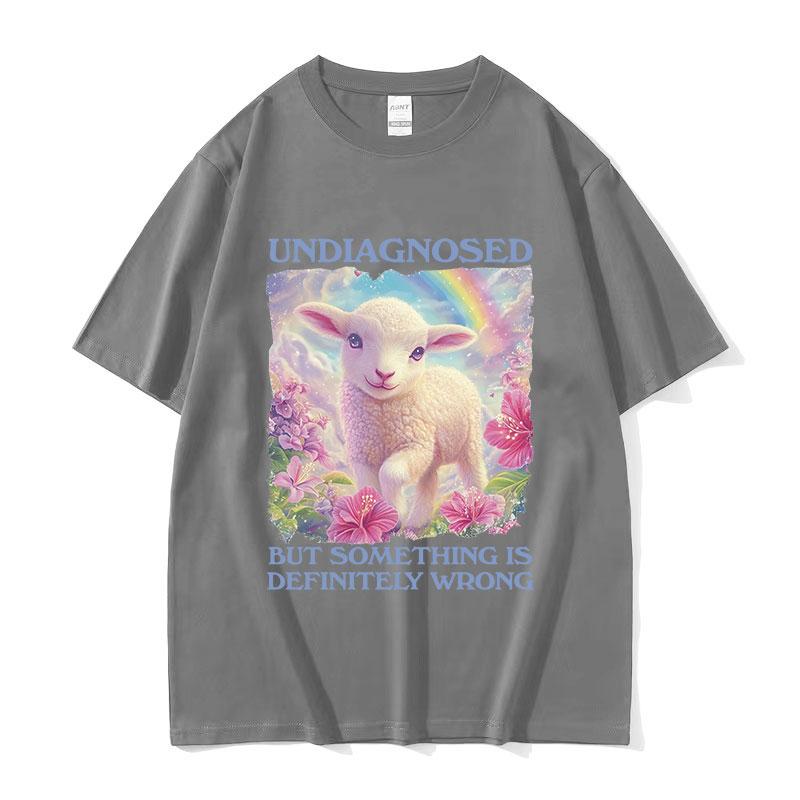 Undiagnosed But Something Is Wrong Sheep Funny Meme T Shirts Unisex Women Retro High Quality Fashion Oversized Cotton T-shirt Tops 4XL
Undiagnosed But Something Is Wrong Sheep Funny Meme T Shirts Unisex Women Retro High Quality Fashion Oversized Cotton T-shirt Tops 4XL