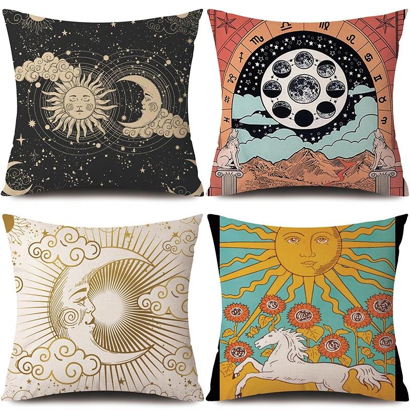 Tarot Card God Sun Face Pillowcase Moon Decoration Living Room bedroom sofa Bed Home Decor Car Cushion decoration 30x30cm
Tarot Card God Sun Face Pillowcase Moon Decoration Living Room bedroom sofa Bed Home Decor Car Cushion decoration 30x30cm