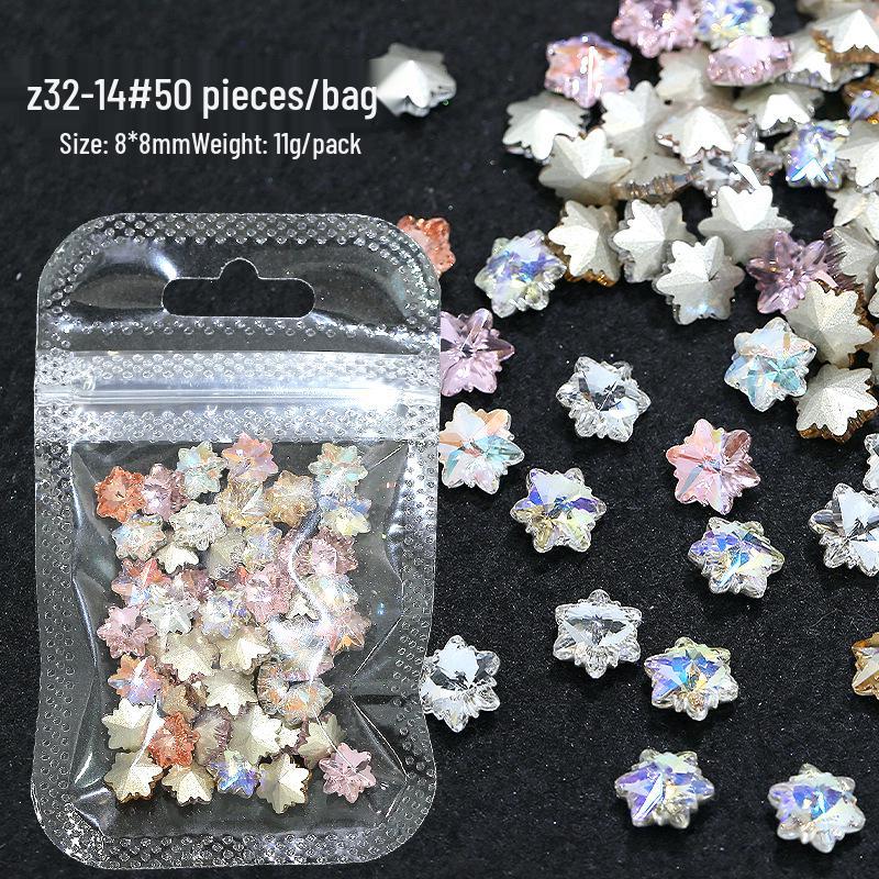 Блестящие стразы Снежинки Украшения для нейл-арта - 50 шт.
Блестящие стразы Снежинки Украшения для нейл-арта - 50 шт.
