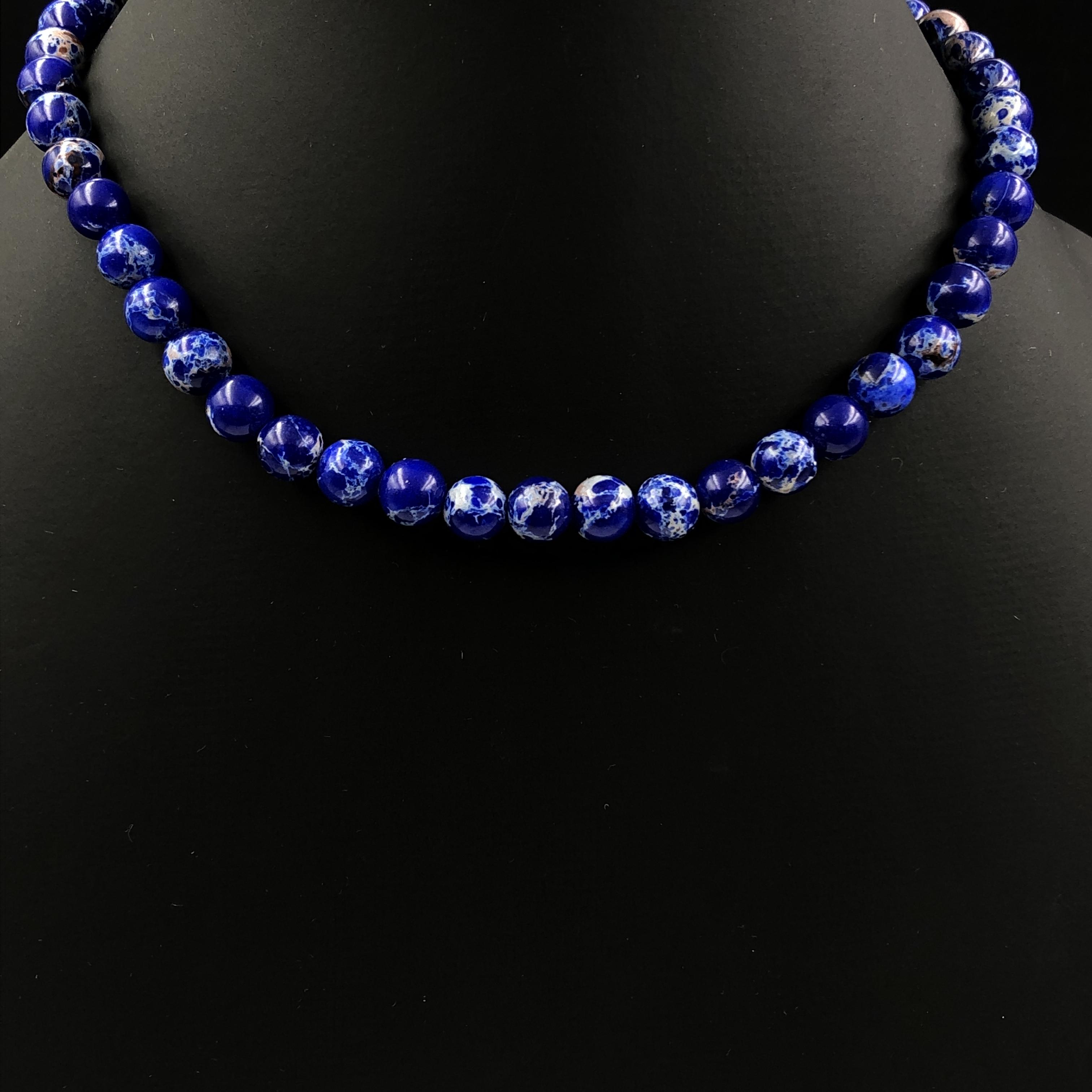 8mm Natural Dark Blue Copper Turquoise Gemstone Round Beads Handmade Jewelry Women Necklace 17-20 For Her 8BN-40
8mm Natural Dark Blue Copper Turquoise Gemstone Round Beads Handmade Jewelry Women Necklace 17-20 For Her 8BN-40