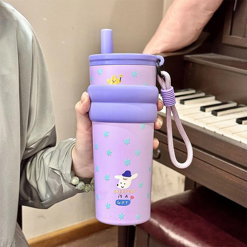 Cute Thermal Water Bottle Drinkware Stainless Steel Straw Insulated Cup Large Capacity Portable Car Ice Coffee Cups Thermal Mug 680ml фіолетовий
Cute Thermal Water Bottle Drinkware Stainless Steel Straw Insulated Cup Large Capacity Portable Car Ice Coffee Cups Thermal Mug 680ml фіолетовий