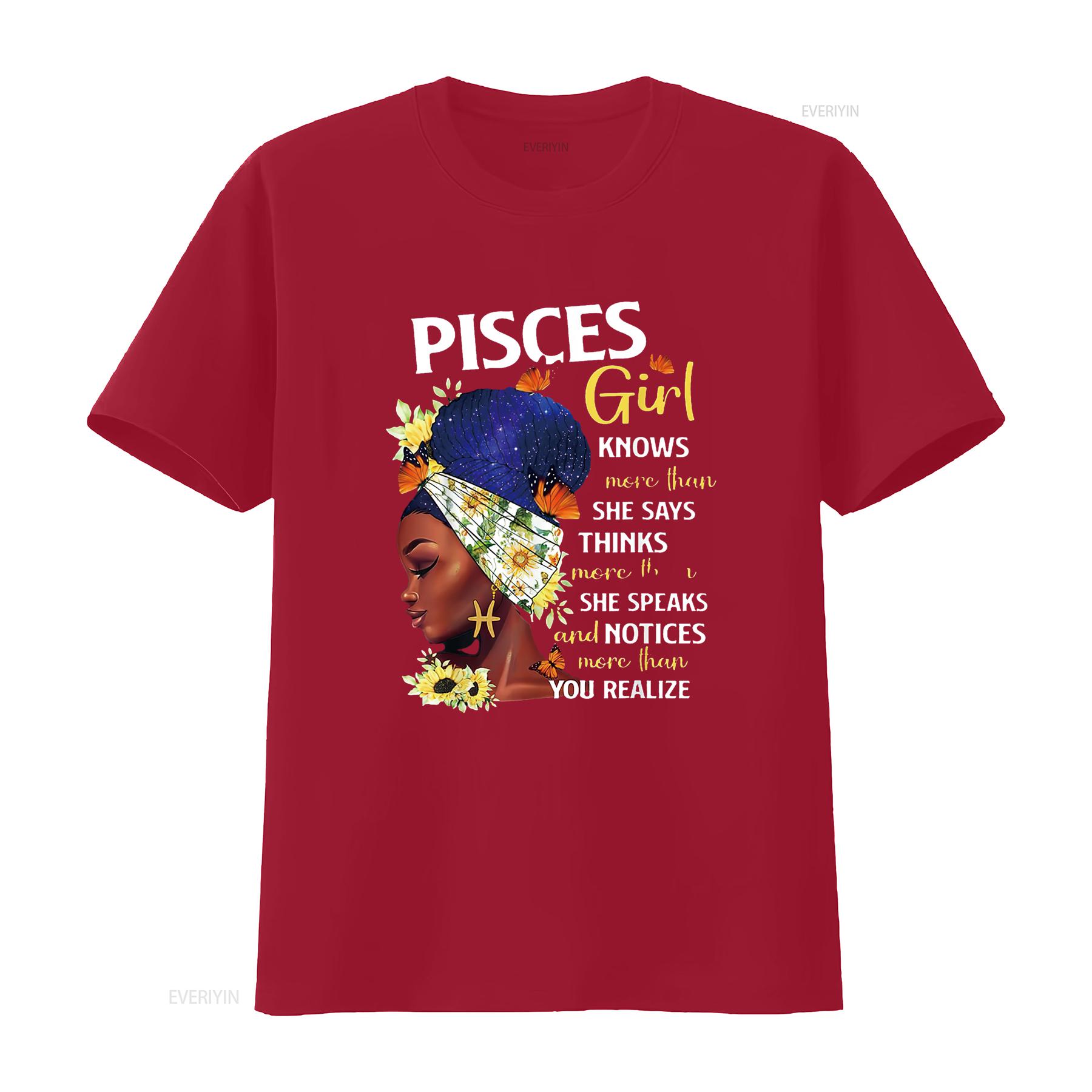 Pisces Girl Knows More Than She Says Birthday Women s T Shirt Comfortable Top with Eye catching Chest Print vintage Washed S
Pisces Girl Knows More Than She Says Birthday Women s T Shirt Comfortable Top with Eye catching Chest Print vintage Washed S