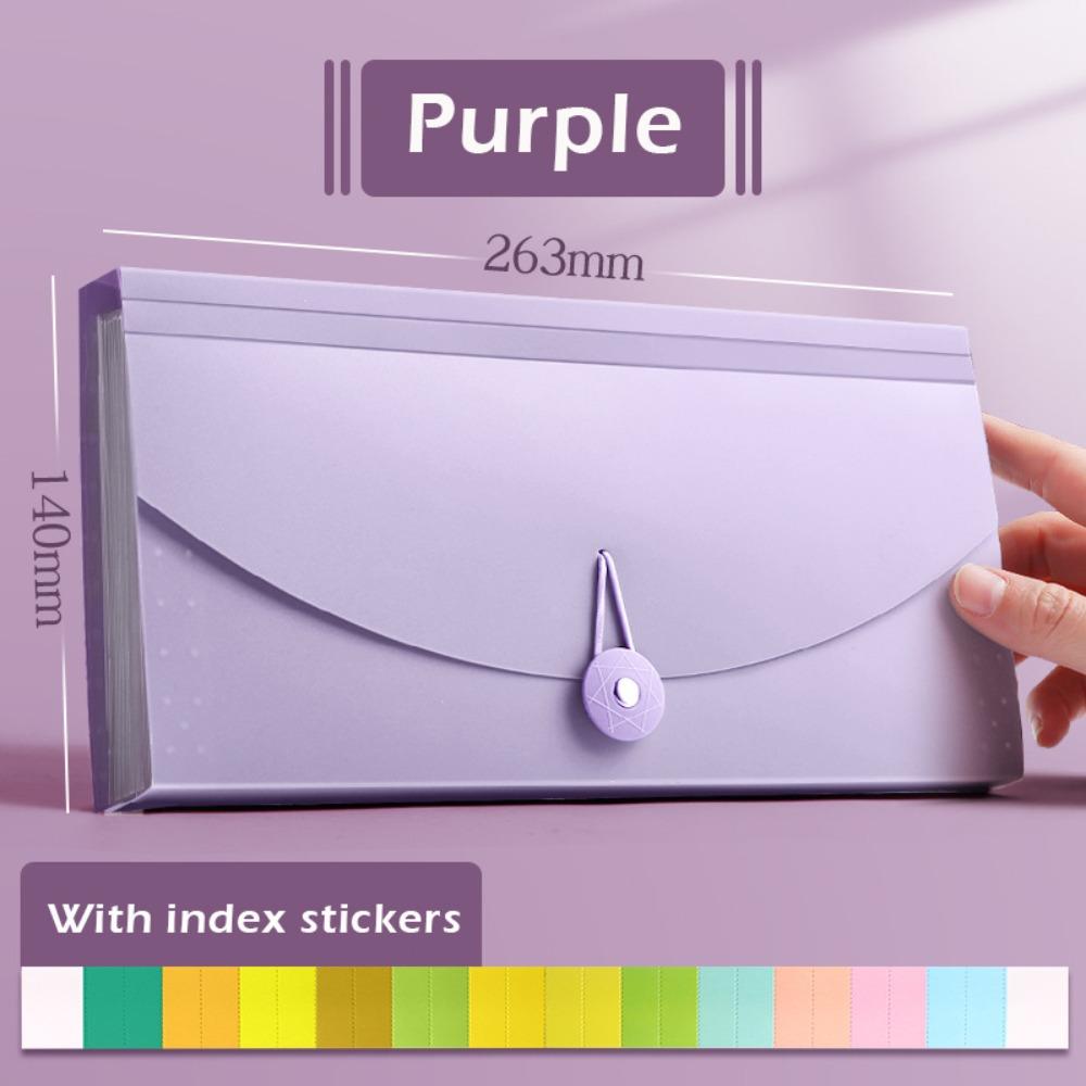Multifunctional PP B6 File Folder 13 Layers Expandable File Bag Large Capacity Ticket Holder Business фіолетовий
Multifunctional PP B6 File Folder 13 Layers Expandable File Bag Large Capacity Ticket Holder Business фіолетовий