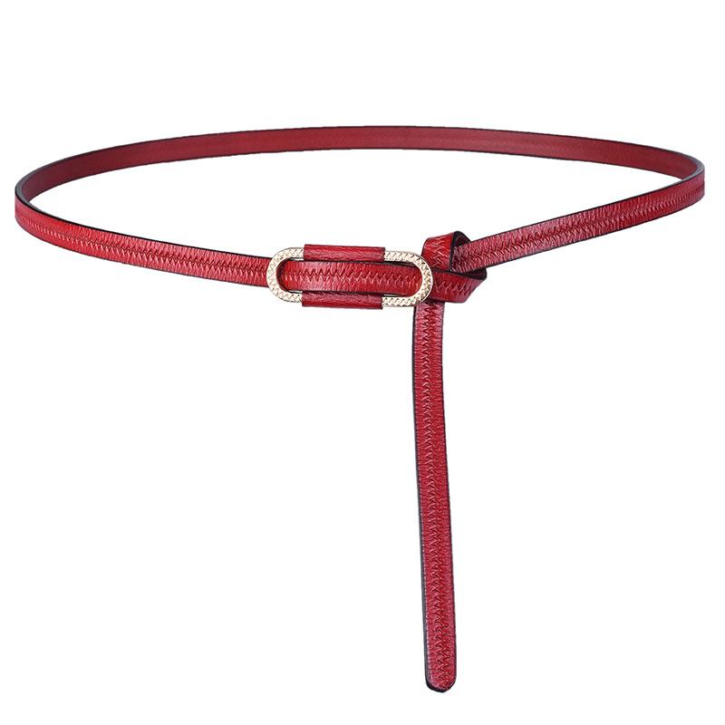 Ladies Knotted Leather Thin Belt Cowhide Women S Decorative Thin Belt Sweet Dress Matching красный
Ladies Knotted Leather Thin Belt Cowhide Women S Decorative Thin Belt Sweet Dress Matching красный