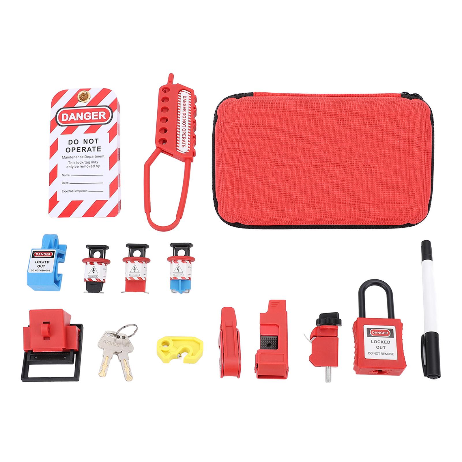 Electrical Lockout Tagout Kit with Hasp Circuit Breaker Lock Combination Set for Machinery
Electrical Lockout Tagout Kit with Hasp Circuit Breaker Lock Combination Set for Machinery