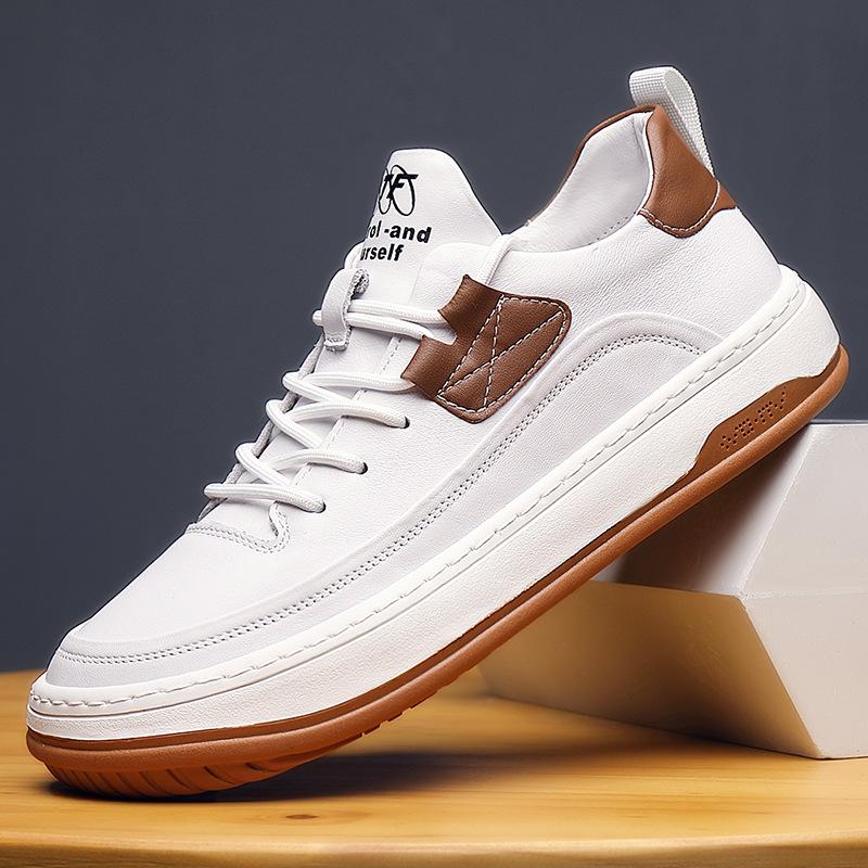 Clown shoes men s cowhide spring sports new trend Korean version men s white low-top casual board shoes men s white shoes 38 білий
Clown shoes men s cowhide spring sports new trend Korean version men s white low-top casual board shoes men s white shoes 38 білий