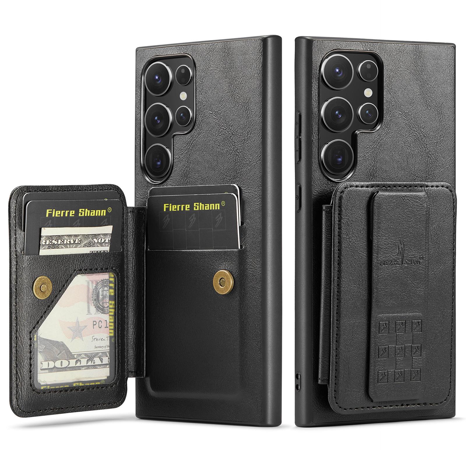 Leather+TPU Case for Samsung Galaxy S24 Ultra Shell Card Holder Kickstand Phone Cover Black
Leather+TPU Case for Samsung Galaxy S24 Ultra Shell Card Holder Kickstand Phone Cover Black