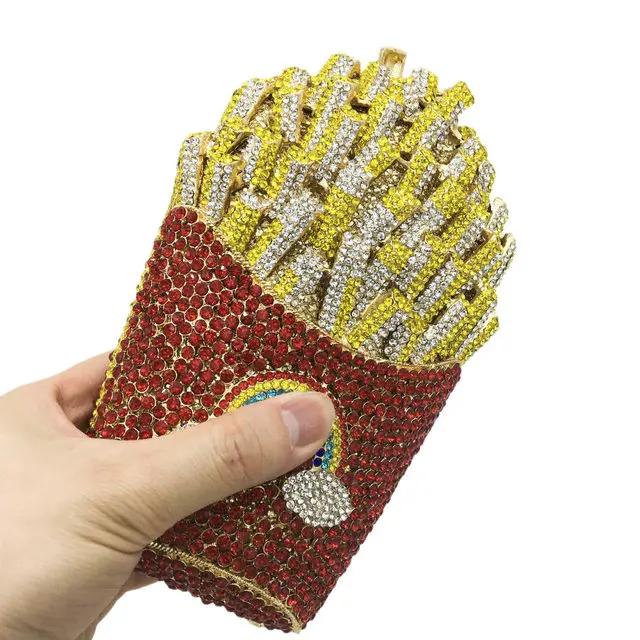 Boutique De FGG (in stock) French Fries Chips Clutch Minaudiere Bag Women Crystal Evening Bag Wedding Rhinestone Handbag Purse Mini Clutch
Boutique De FGG (in stock) French Fries Chips Clutch Minaudiere Bag Women Crystal Evening Bag Wedding Rhinestone Handbag Purse Mini Clutch