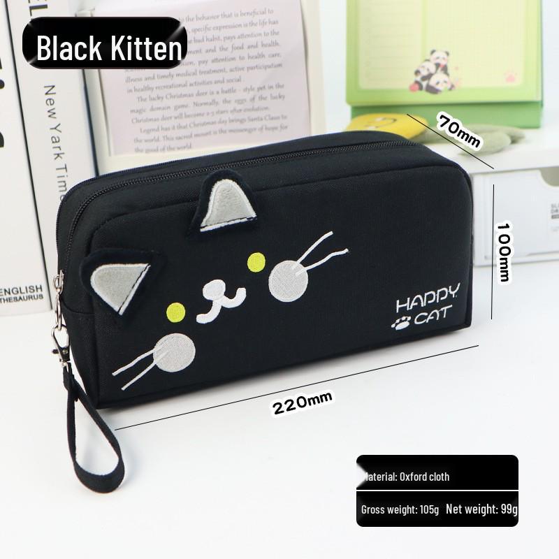Large Capacity Black & White Cat Pencil Case - Cartoon Solid Color Bag for School Students чорний
Large Capacity Black & White Cat Pencil Case - Cartoon Solid Color Bag for School Students чорний