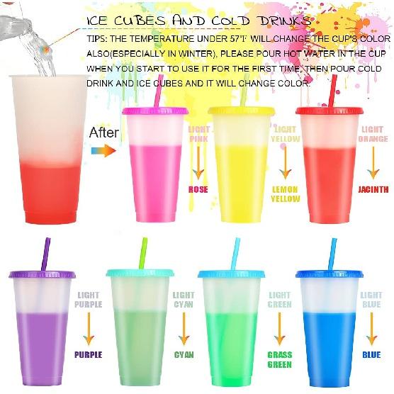 Color Changing Cups With Lids And Straws plastic beer mug 16oz 24oz plastic Free Tumblers For Adults Kids Summer Coffee
Color Changing Cups With Lids And Straws plastic beer mug 16oz 24oz plastic Free Tumblers For Adults Kids Summer Coffee