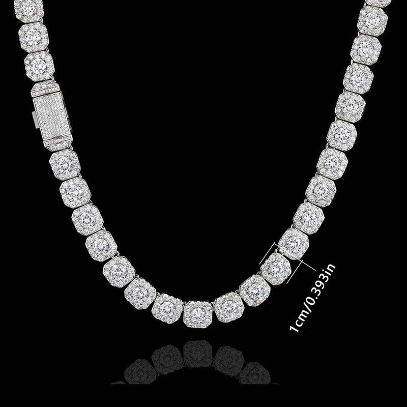 European and American hip-hop rock sugar diamond zircon necklace men s and women s high-quality design Cuban chain rap hipster jewelry 16inch (40.6cm)
European and American hip-hop rock sugar diamond zircon necklace men s and women s high-quality design Cuban chain rap hipster jewelry 16inch (40.6cm)