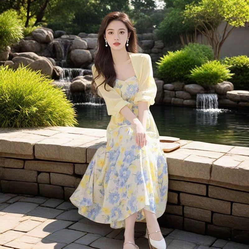 Summer 2026 Slimming Floral Cardigan & Camisole Dress Set for Women S 85-95 cm
Summer 2026 Slimming Floral Cardigan & Camisole Dress Set for Women S 85-95 cm