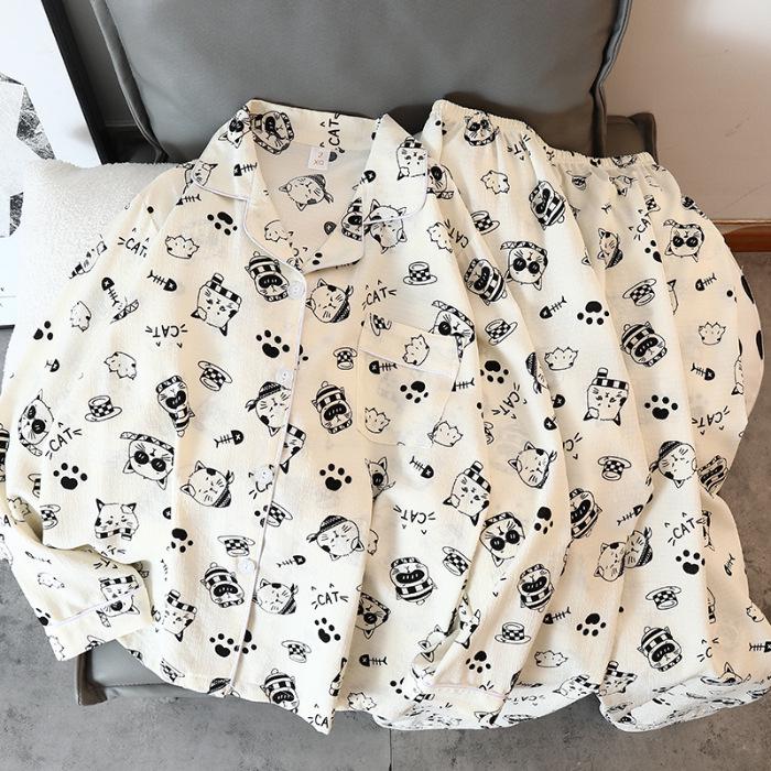 Spring/Autumn Women s Bubble Cotton Pajama Set with Cartoon Print, Long Sleeves, and Pants XL
Spring/Autumn Women s Bubble Cotton Pajama Set with Cartoon Print, Long Sleeves, and Pants XL