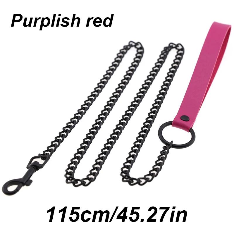 Punk Style PU Leather Dog Collar and Leash Set Adjustable Pet Traction Rope with Metal Chain for Dogs purplish червоний колір
Punk Style PU Leather Dog Collar and Leash Set Adjustable Pet Traction Rope with Metal Chain for Dogs purplish червоний колір