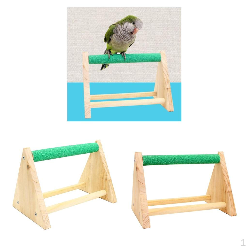 Wooden Parrots Perch Tabletop Bird Stand Playground For Macaws Hens
Wooden Parrots Perch Tabletop Bird Stand Playground For Macaws Hens