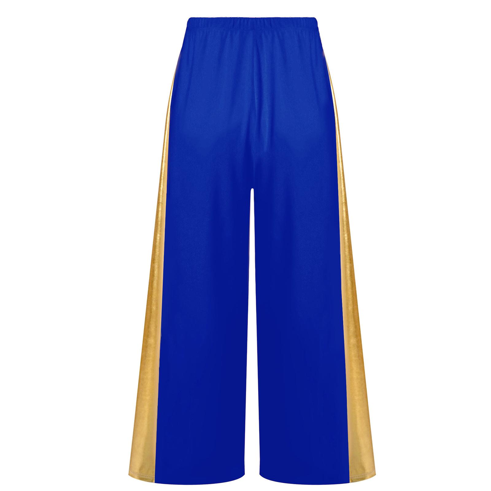 Girls Metallic Patchwork Wide Leg Pants High Waist Elastic Waistband Loose Trousers Liturgical Dance Pants 5-6 Years
Girls Metallic Patchwork Wide Leg Pants High Waist Elastic Waistband Loose Trousers Liturgical Dance Pants 5-6 Years