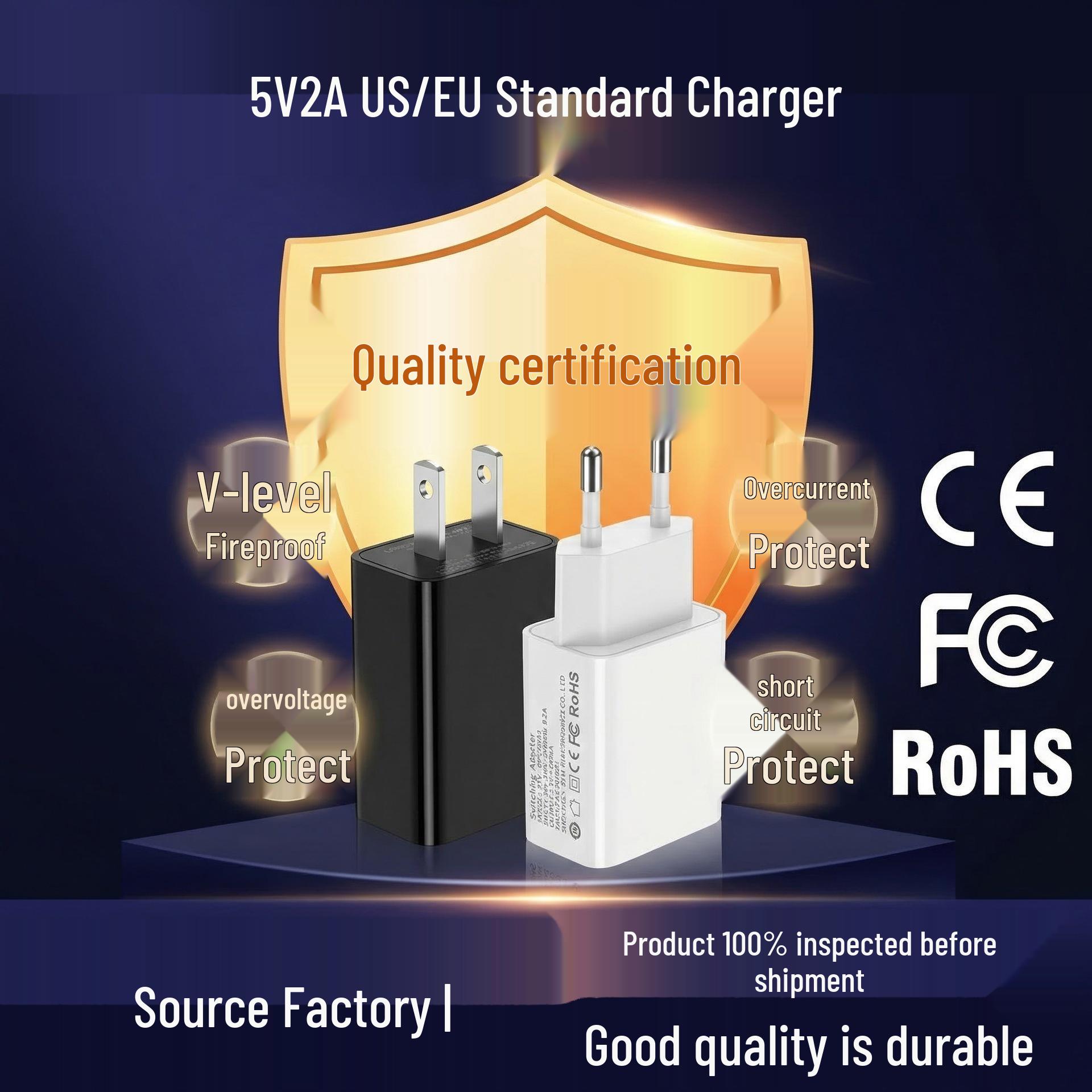 Dual USB Power Adapter 5V1A/5V2A Certified Charger, US/EU Standard for Mobile Phones US Standard FCC Certified 5V-1A Charger чорний
Dual USB Power Adapter 5V1A/5V2A Certified Charger, US/EU Standard for Mobile Phones US Standard FCC Certified 5V-1A Charger чорний