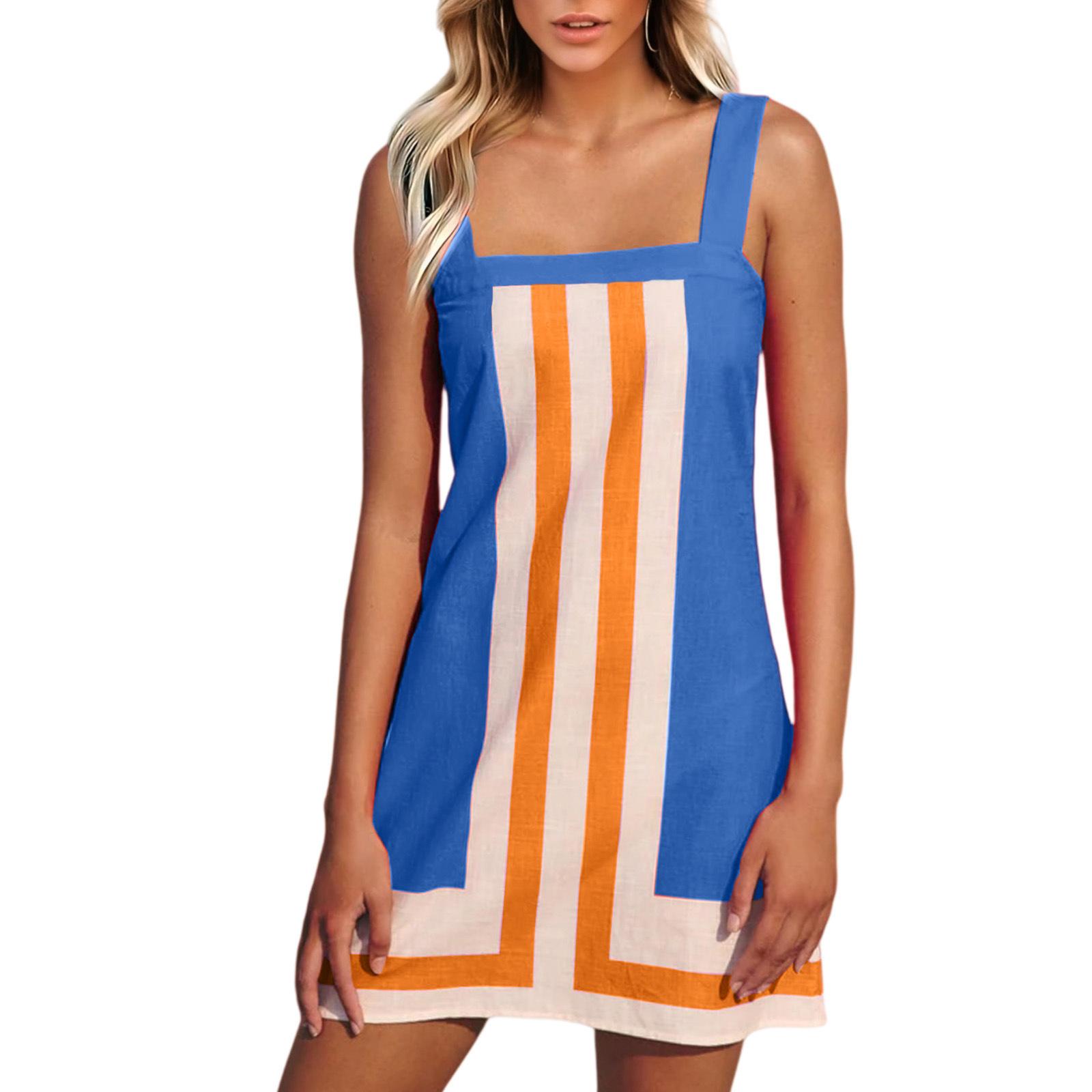 Ladies Vacation Striped Camisole Casual Dress M синий
Ladies Vacation Striped Camisole Casual Dress M синий