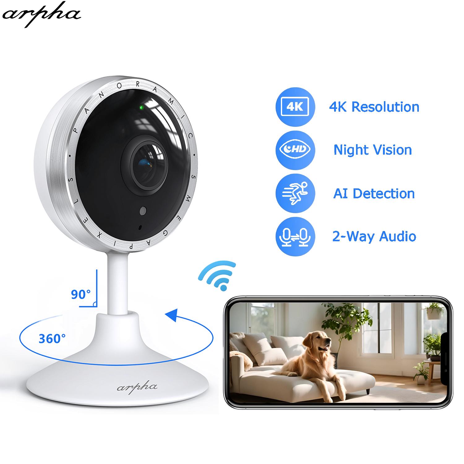 Камера відеоспостереження 4K Wi-Fi 8-мегапіксельна камера Smart Home Security Indoor Camera з PIR Motion Detection Нічне бачення 2-стороннє аудіо
Камера відеоспостереження 4K Wi-Fi 8-мегапіксельна камера Smart Home Security Indoor Camera з PIR Motion Detection Нічне бачення 2-стороннє аудіо