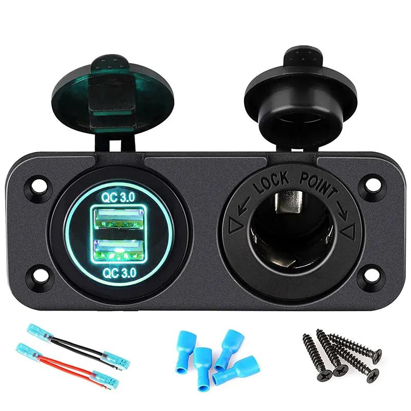 Панель 2 в 1, двойная розетка QC 3,0 USB, автомобильное зарядное устройство, адаптер для розетки 12 В, набор «сделай сам» для RV Golf Cart ATV
Панель 2 в 1, двойная розетка QC 3,0 USB, автомобильное зарядное устройство, адаптер для розетки 12 В, набор «сделай сам» для RV Golf Cart ATV