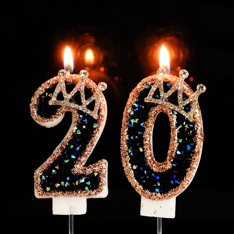 Diamond Black Birthday Number Candles Digital 0-9 Dessert Cake Topper Adults Kids Birthday Party Decoration Faovors Supplies DIY
Diamond Black Birthday Number Candles Digital 0-9 Dessert Cake Topper Adults Kids Birthday Party Decoration Faovors Supplies DIY