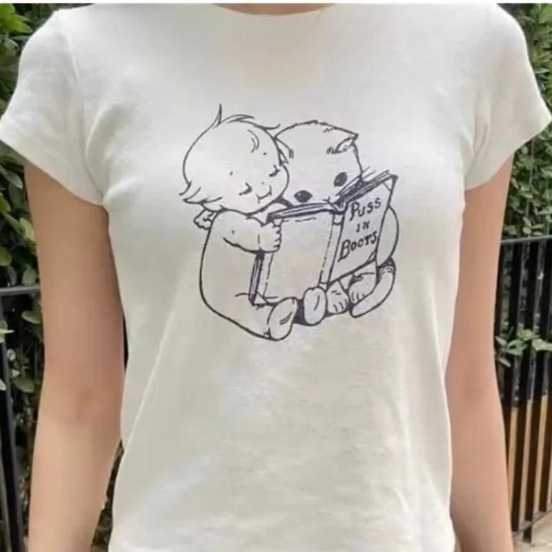 Casual Women White O Neck Angle Cat Printed Tshirt 2025 Spring Fashion Ladies Short Sleeves Tees FeUnisex Chic Tops 4XL
Casual Women White O Neck Angle Cat Printed Tshirt 2025 Spring Fashion Ladies Short Sleeves Tees FeUnisex Chic Tops 4XL