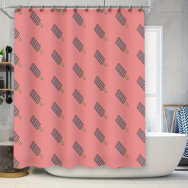 Pink Bath Curtain With Ice Cream Pattern For Bathroom Decor Home Improvement Supplies W60H190(CM)-1 Pcs
Pink Bath Curtain With Ice Cream Pattern For Bathroom Decor Home Improvement Supplies W60H190(CM)-1 Pcs