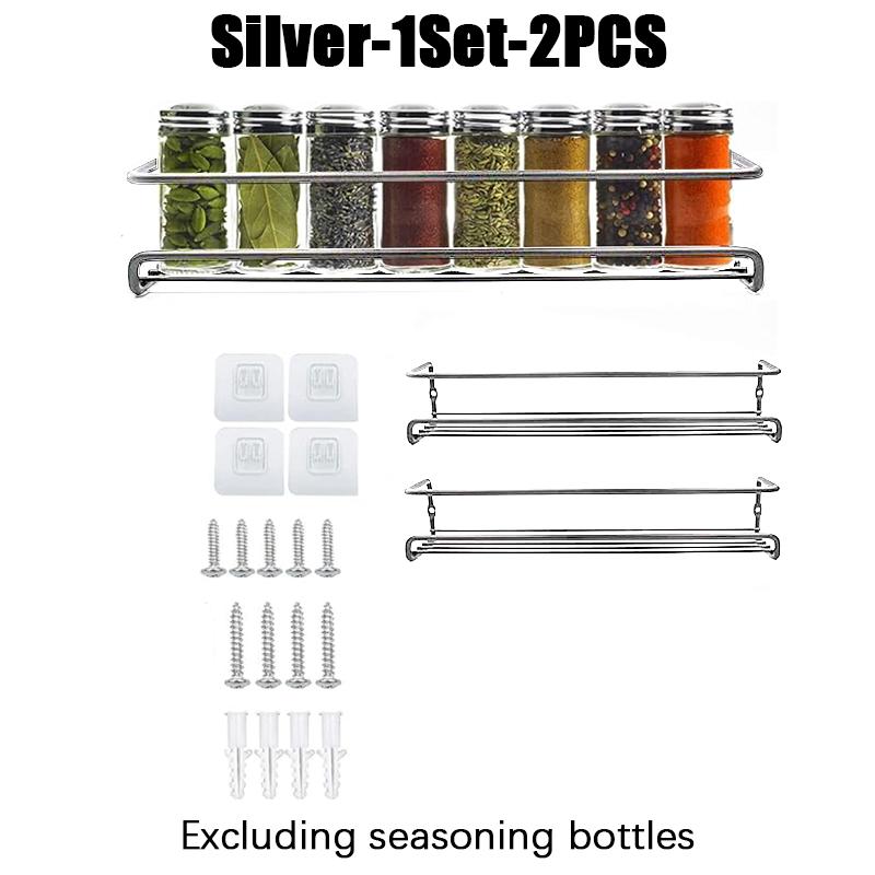 Неперфорированная металлическая кухонная стойка для хранения Минималистичная настенная стойка для хранения бытовая стойка для приправ Сливная стойка для хранения специй