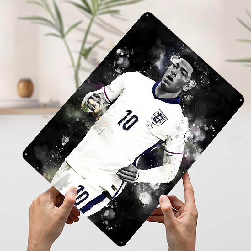Soccer Player in England Jersey Tinplate Poster Customized Wall Art Vintage Metal Signs Retro Tin Plaque for Luxury Home Decor 7.9x11.8In(20x30cm)
Soccer Player in England Jersey Tinplate Poster Customized Wall Art Vintage Metal Signs Retro Tin Plaque for Luxury Home Decor 7.9x11.8In(20x30cm)