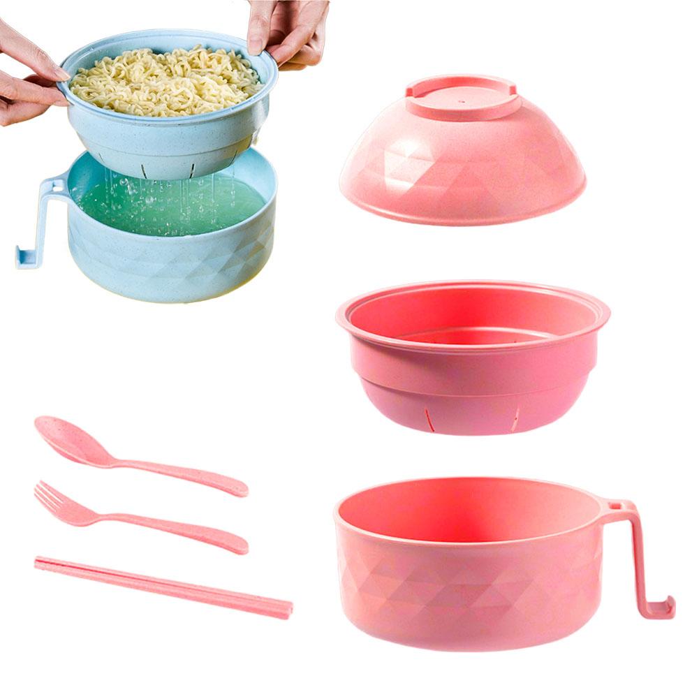 Ramen Bowl Set Ramen Noodles Bowl With Chopsticks Ramen Bowl Microwavable Cooker Bowl with Lid for Household Kitchen рожевий
Ramen Bowl Set Ramen Noodles Bowl With Chopsticks Ramen Bowl Microwavable Cooker Bowl with Lid for Household Kitchen рожевий