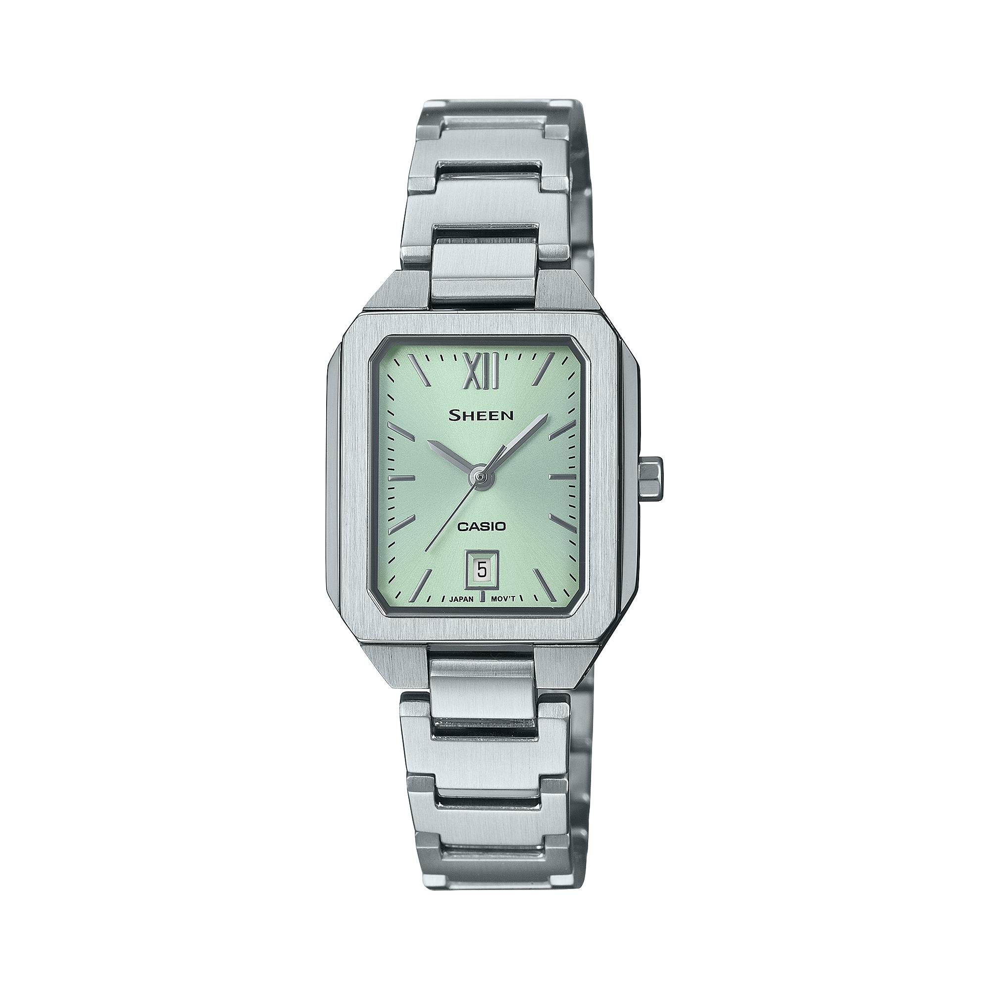Casio Sheen Women s Stainless Steel 50M Water Resistant Analog Alarm Quartz Watch SHE-4555D-3A зелёный
Casio Sheen Women s Stainless Steel 50M Water Resistant Analog Alarm Quartz Watch SHE-4555D-3A зелёный
