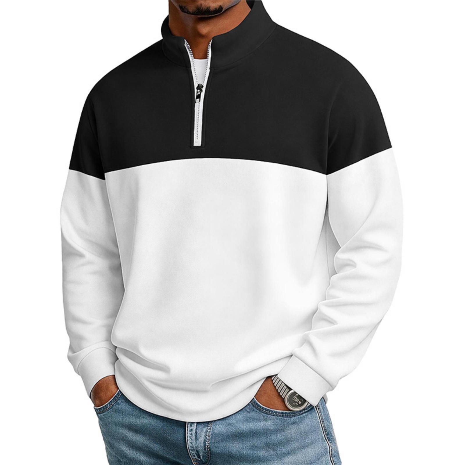 Men s Long Sleeve Pullover Sweatshirt Half Zip Mock Neck Loose Fit Color Block Athletic Top for Casual Wear XXL чорний
Men s Long Sleeve Pullover Sweatshirt Half Zip Mock Neck Loose Fit Color Block Athletic Top for Casual Wear XXL чорний