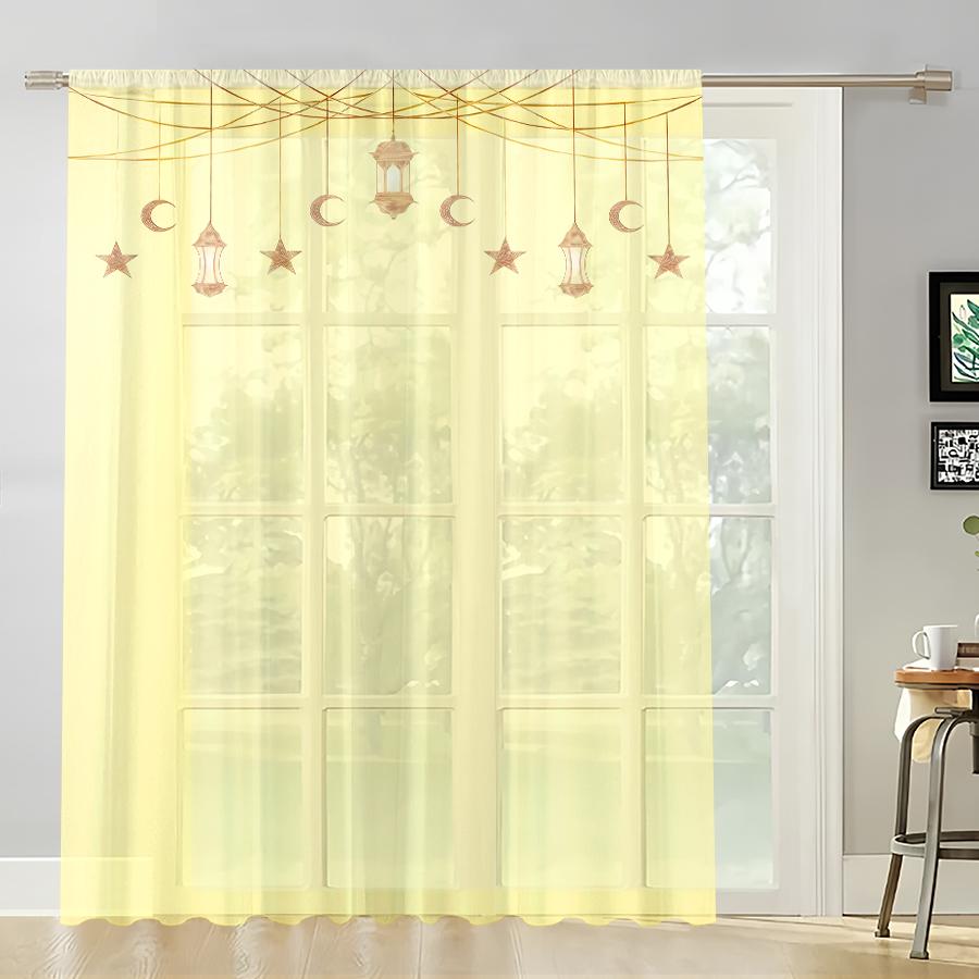 Light Brass Venus Moon Gauze Curtain Celebrating Eid Al Fitr Bedroom Living Room Single Panel Made Of Polyester Washable Area Ready W100*H70(CM)-Grommet top&2PCS
Light Brass Venus Moon Gauze Curtain Celebrating Eid Al Fitr Bedroom Living Room Single Panel Made Of Polyester Washable Area Ready W100*H70(CM)-Grommet top&2PCS