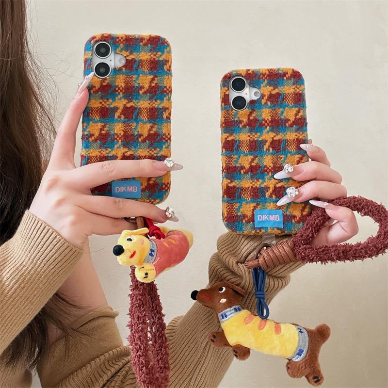 Autumn/Winter Flannel Houndstooth Anti-Fall Case for Apple 15 Pro Max/16 with Cute Lanyard & Soft Shell iPhone 14 Pro
Autumn/Winter Flannel Houndstooth Anti-Fall Case for Apple 15 Pro Max/16 with Cute Lanyard & Soft Shell iPhone 14 Pro