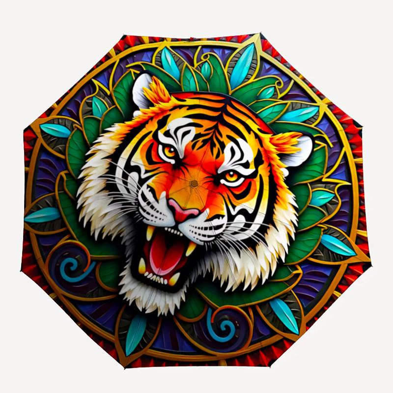 1pc Tiger Mandala Fashionable Auto Opening/Closing Folding Umbrella with 8 Bones, Windproof Portable, Daily Use190
1pc Tiger Mandala Fashionable Auto Opening/Closing Folding Umbrella with 8 Bones, Windproof Portable, Daily Use190