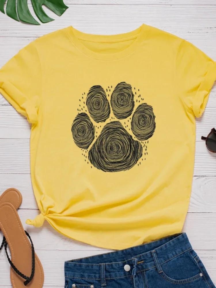 Footprint Print Women T Shirt Short Sleeve O Neck Loose Women Tshirt Ladies Fashion Tee Shirt Tops Clothes Camisetas Mujer XXXL рожевий червоний колір
Footprint Print Women T Shirt Short Sleeve O Neck Loose Women Tshirt Ladies Fashion Tee Shirt Tops Clothes Camisetas Mujer XXXL рожевий червоний колір