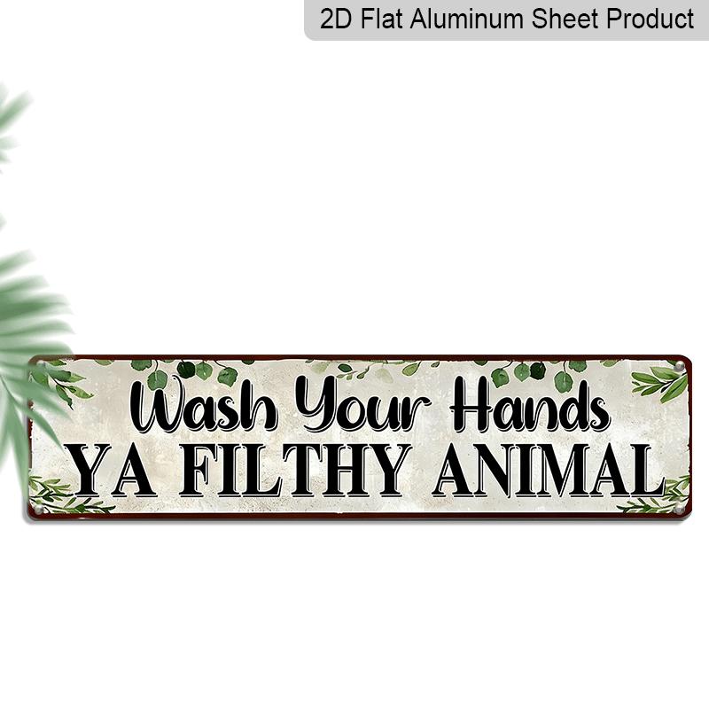 2D Flat, 1pc, 3.94 X 15.74 Inches Aluminum Decorative Sign -Funny Wash Your Hands Ya Filthy Animal Metal Wall Sign - Vintage Green Rustic Farmhouse 40cm x 10cm
2D Flat, 1pc, 3.94 X 15.74 Inches Aluminum Decorative Sign -Funny Wash Your Hands Ya Filthy Animal Metal Wall Sign - Vintage Green Rustic Farmhouse 40cm x 10cm