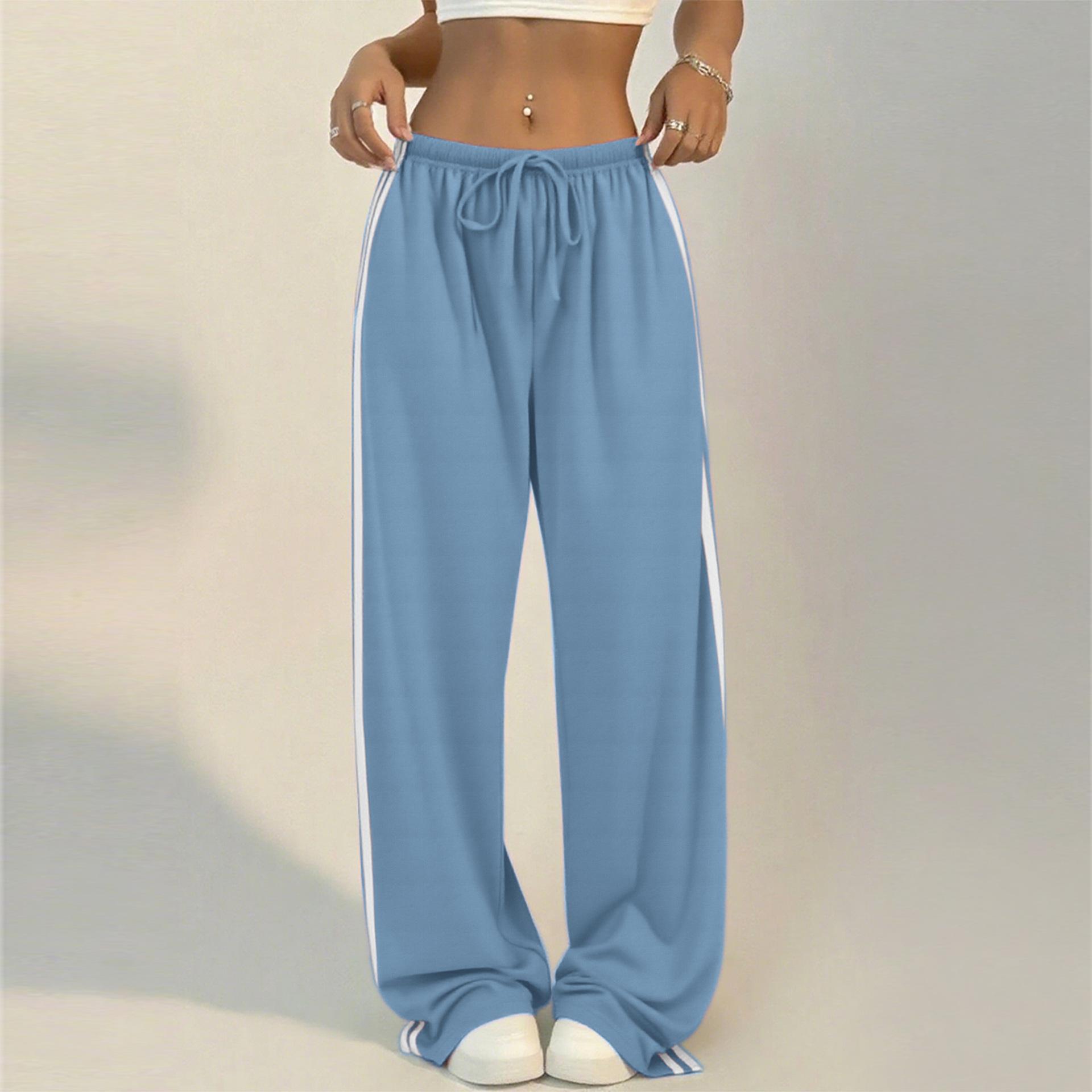 High-waisted loose sports trousers, side stripes, versatile, slim, straight, drape, casual wide-leg pants, women S
High-waisted loose sports trousers, side stripes, versatile, slim, straight, drape, casual wide-leg pants, women S