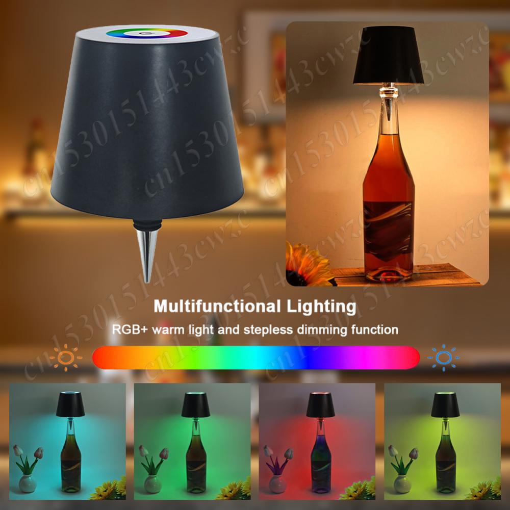 Wine Bottle Lamp LED Table Lamp Touch 3 Color Dimmable Bar Cafe Atmosphere Night Light Rechargeable Desk Lamp for Camping Cafe
Wine Bottle Lamp LED Table Lamp Touch 3 Color Dimmable Bar Cafe Atmosphere Night Light Rechargeable Desk Lamp for Camping Cafe