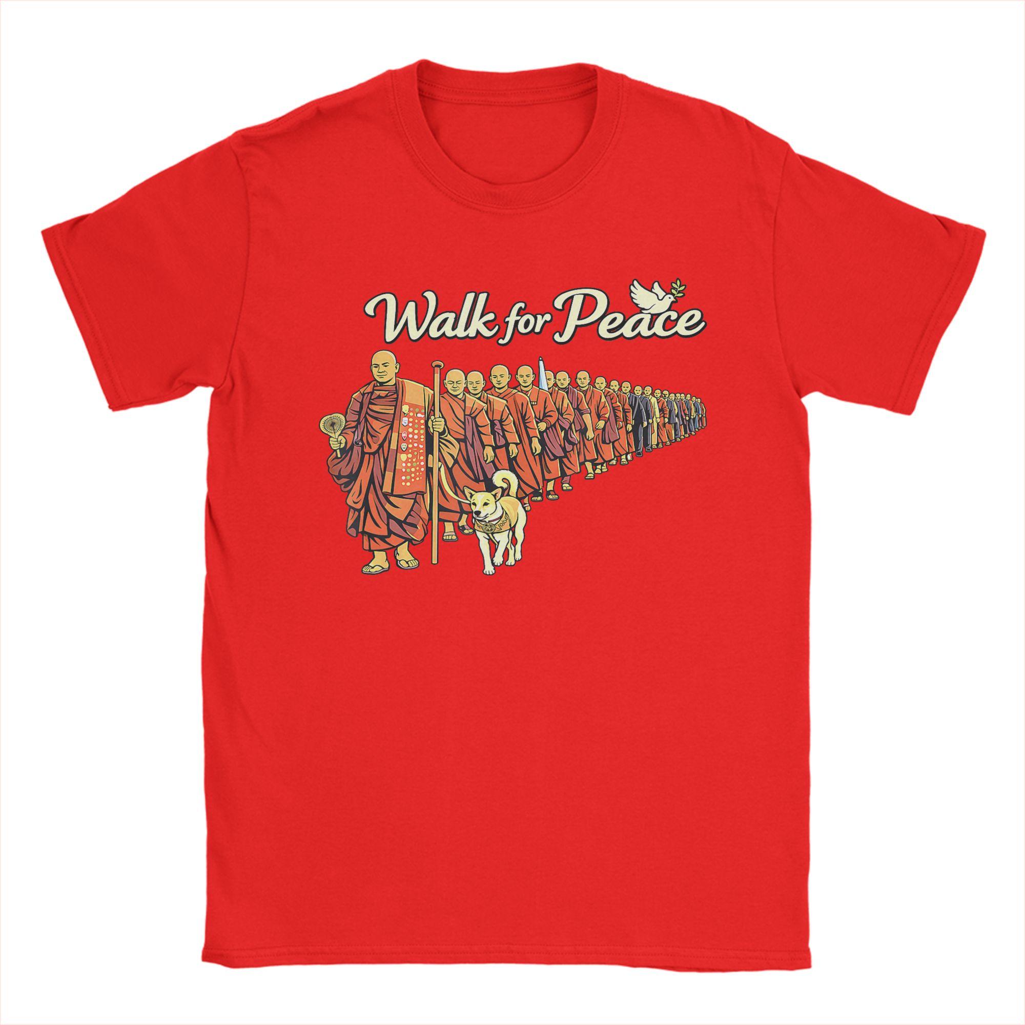 Retro Walk for Peace Monks with Aloka Dog Minimalist Zen Art TShirt Cotton T Shirts For Couple Tee Shirt ShortSleeve Top Tees S
Retro Walk for Peace Monks with Aloka Dog Minimalist Zen Art TShirt Cotton T Shirts For Couple Tee Shirt ShortSleeve Top Tees S
