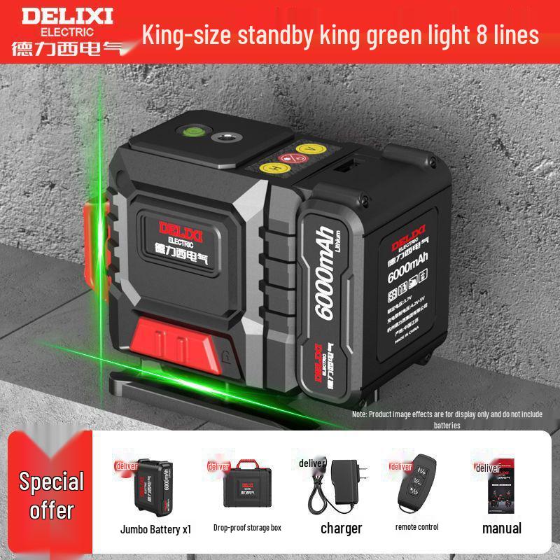 High Precision 12-Line Green Light Infrared Laser Level for Walls and Floors - Outdoor Use, Free Shipping
High Precision 12-Line Green Light Infrared Laser Level for Walls and Floors - Outdoor Use, Free Shipping