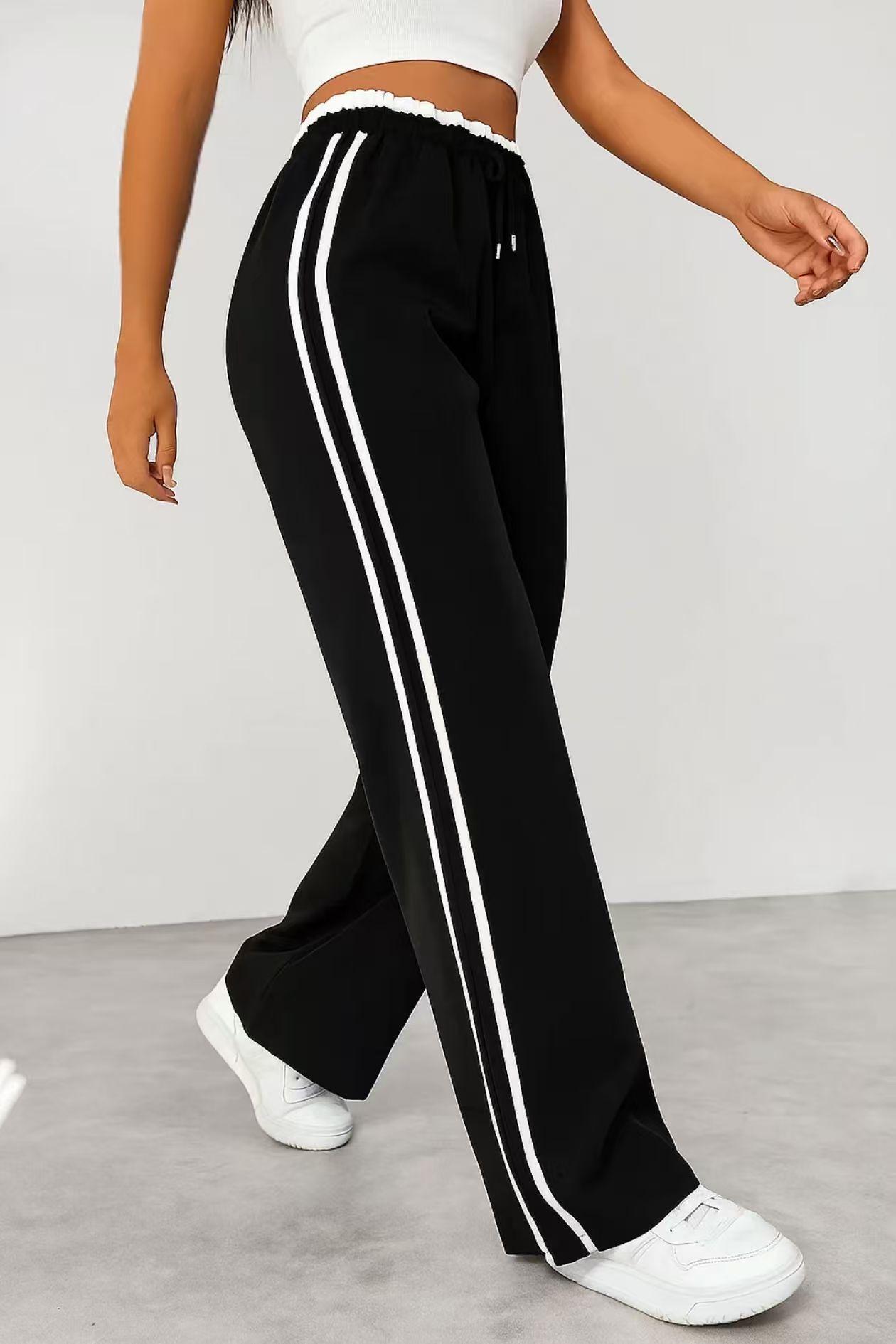 Women s new style drawstring high-waisted wide-leg pants loose drape sweatpants are casual and versatile S чёрный
Women s new style drawstring high-waisted wide-leg pants loose drape sweatpants are casual and versatile S чёрный