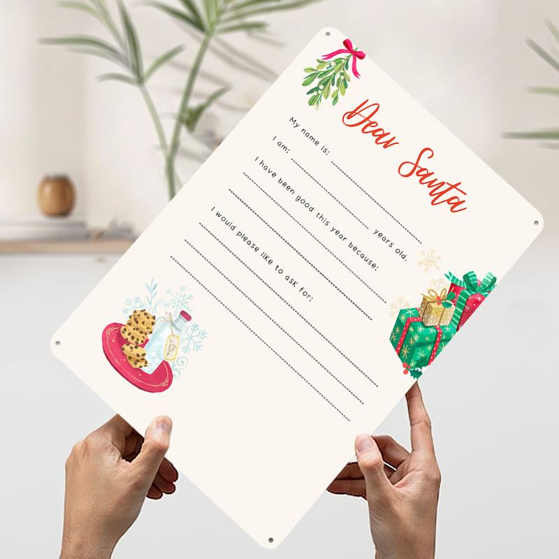 Dear Santa Letter Template Poster Customized Wall Art Vintage Metal Signs Retro Tin Plaque for Man Cave Decoration Living Room 20x30cm(7.8x11.8inch)
Dear Santa Letter Template Poster Customized Wall Art Vintage Metal Signs Retro Tin Plaque for Man Cave Decoration Living Room 20x30cm(7.8x11.8inch)