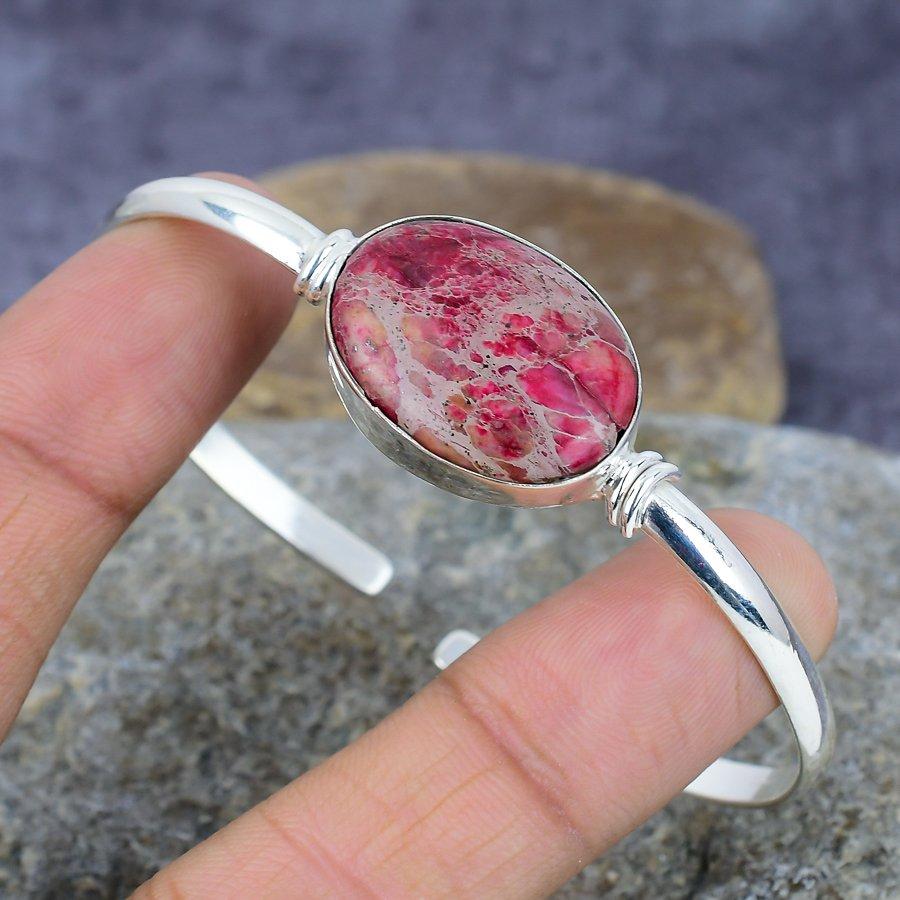 Браслет Sea Sadement Jasper Gemstone ручной работы из стерлингового серебра 925 пробы регулируемый 
Браслет Sea Sadement Jasper Gemstone ручной работы из стерлингового серебра 925 пробы регулируемый