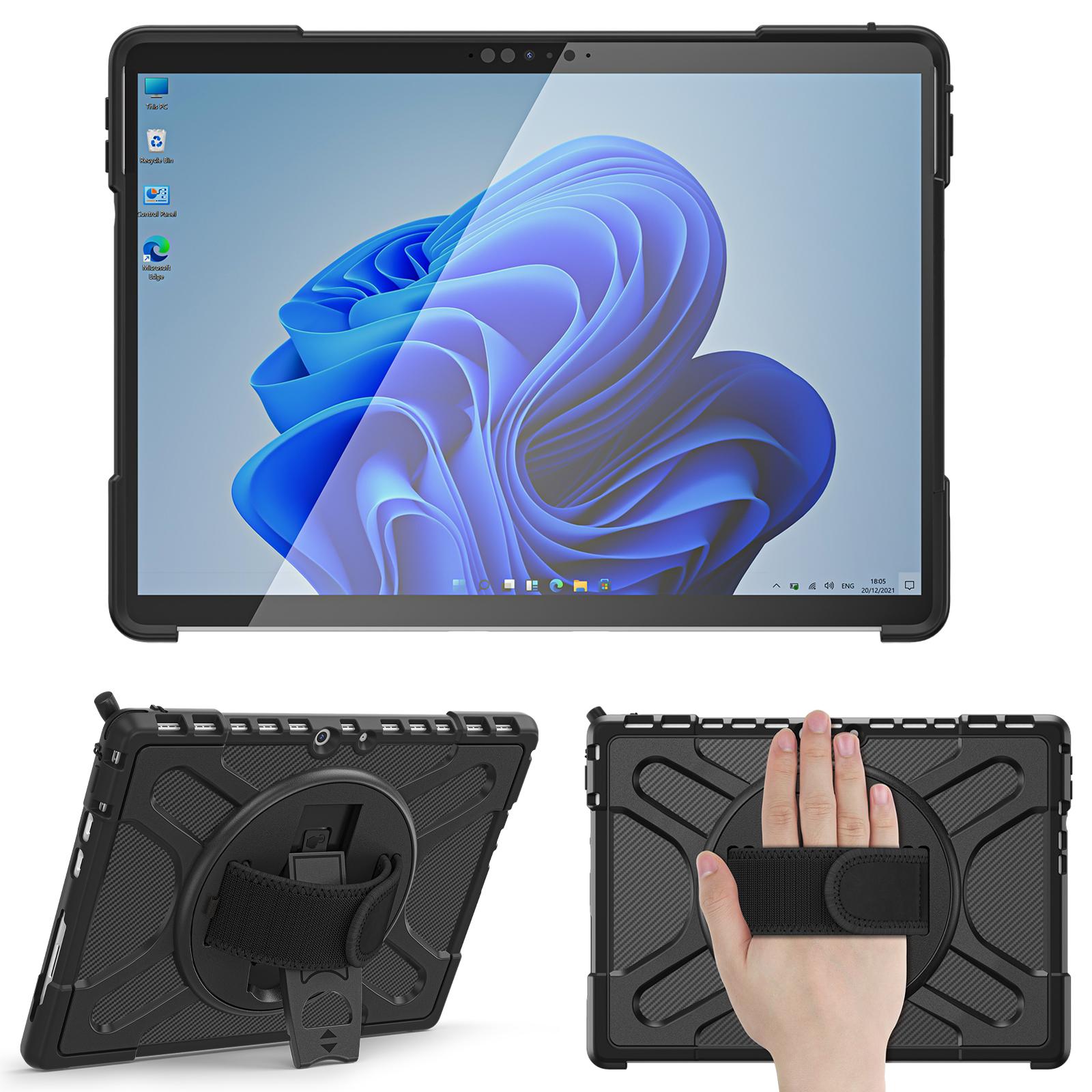 For Microsoft Surface Pro 8 Shockproof 360-degree Swiveling Kickstand PC+TPU Hybrid Tablet Case Cover with Hand Band Black
For Microsoft Surface Pro 8 Shockproof 360-degree Swiveling Kickstand PC+TPU Hybrid Tablet Case Cover with Hand Band Black