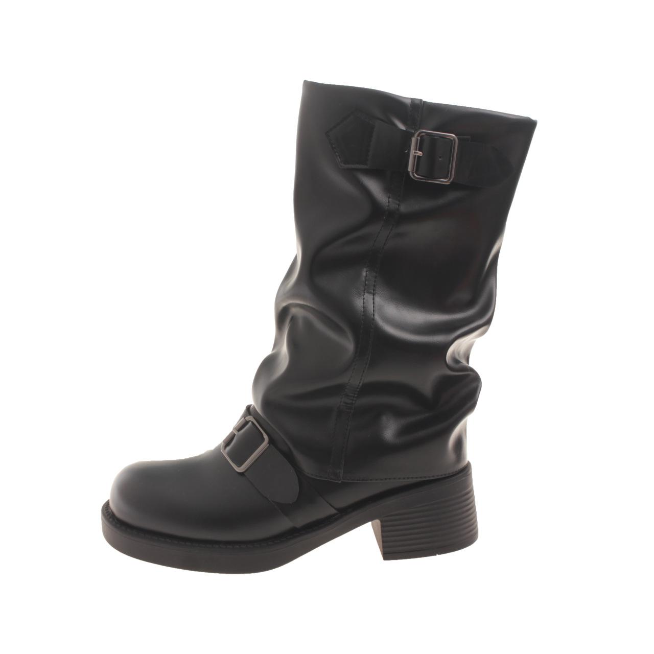 Модные рыцарские сапоги для женщин 2025 Осень Коричневые сапоги до середины икры из ПУ кожи Плиссированные с пряжкой Женские слипоны на толстом каблуке Сапоги для верховой езды Mujer 40 чёрный
Модные рыцарские сапоги для женщин 2025 Осень Коричневые сапоги до середины икры из ПУ кожи Плиссированные с пряжкой Женские слипоны на толстом каблуке Сапоги для верховой езды Mujer 40 чёрный